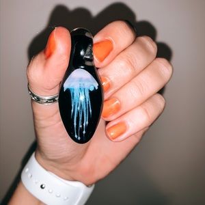 Blown Glass Jellyfish Pendant